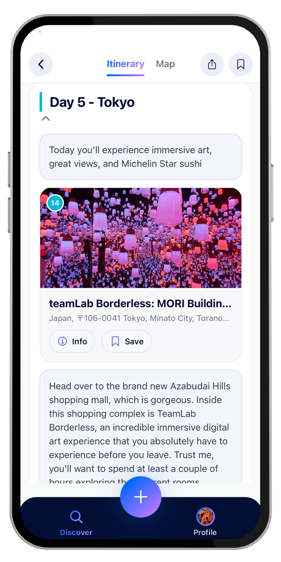 Interactive itinerary preview