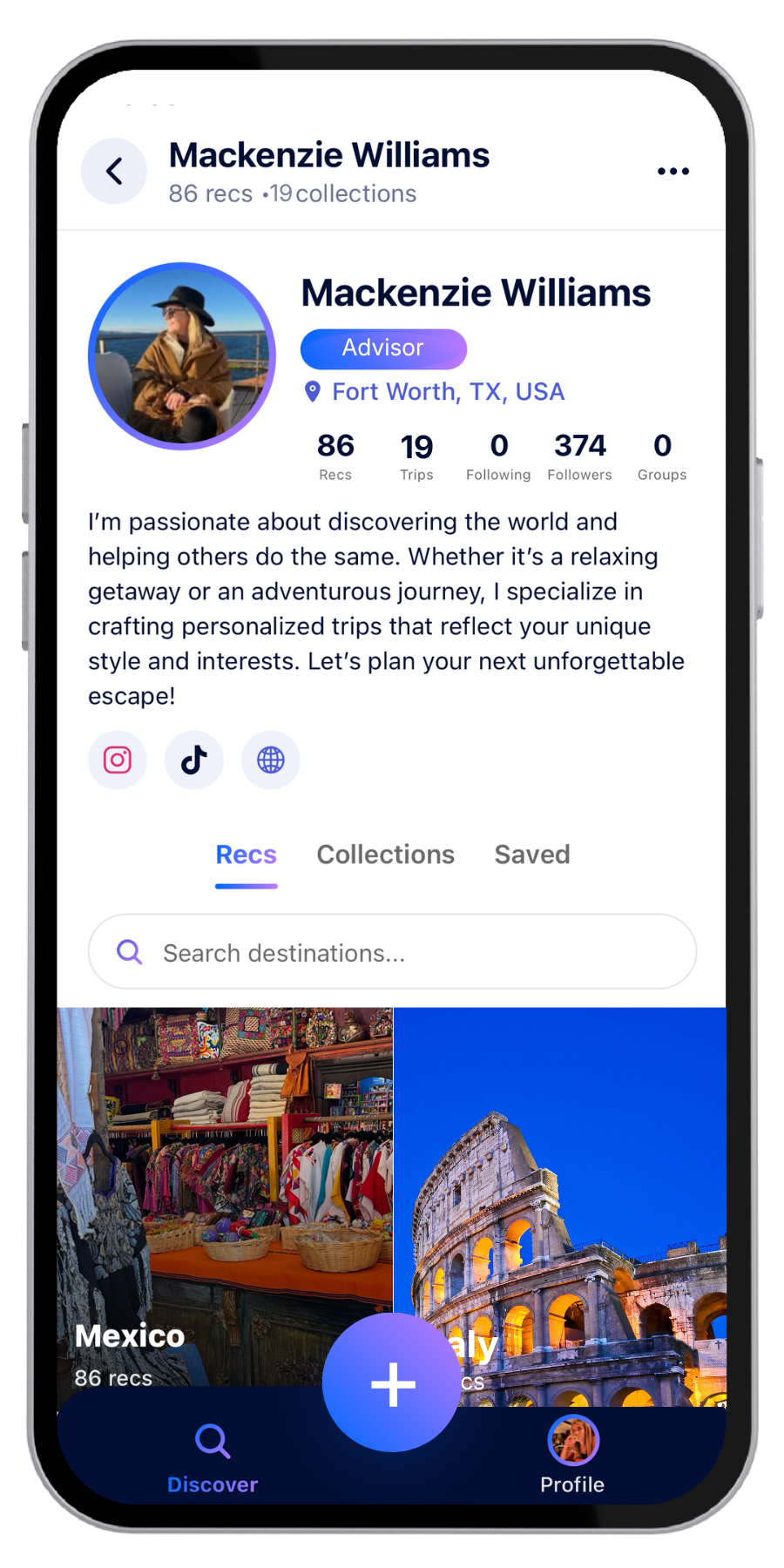 Advisor portfolio preview