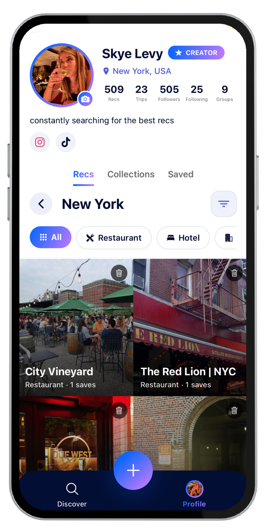 Creator storefront preview