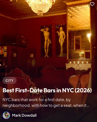 RoamRecs guide: Best First-Date Bars in NYC (2026)